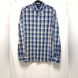 J.Crew Men's Cotton Longsleeve Plaid Button Down Shirt. Size L